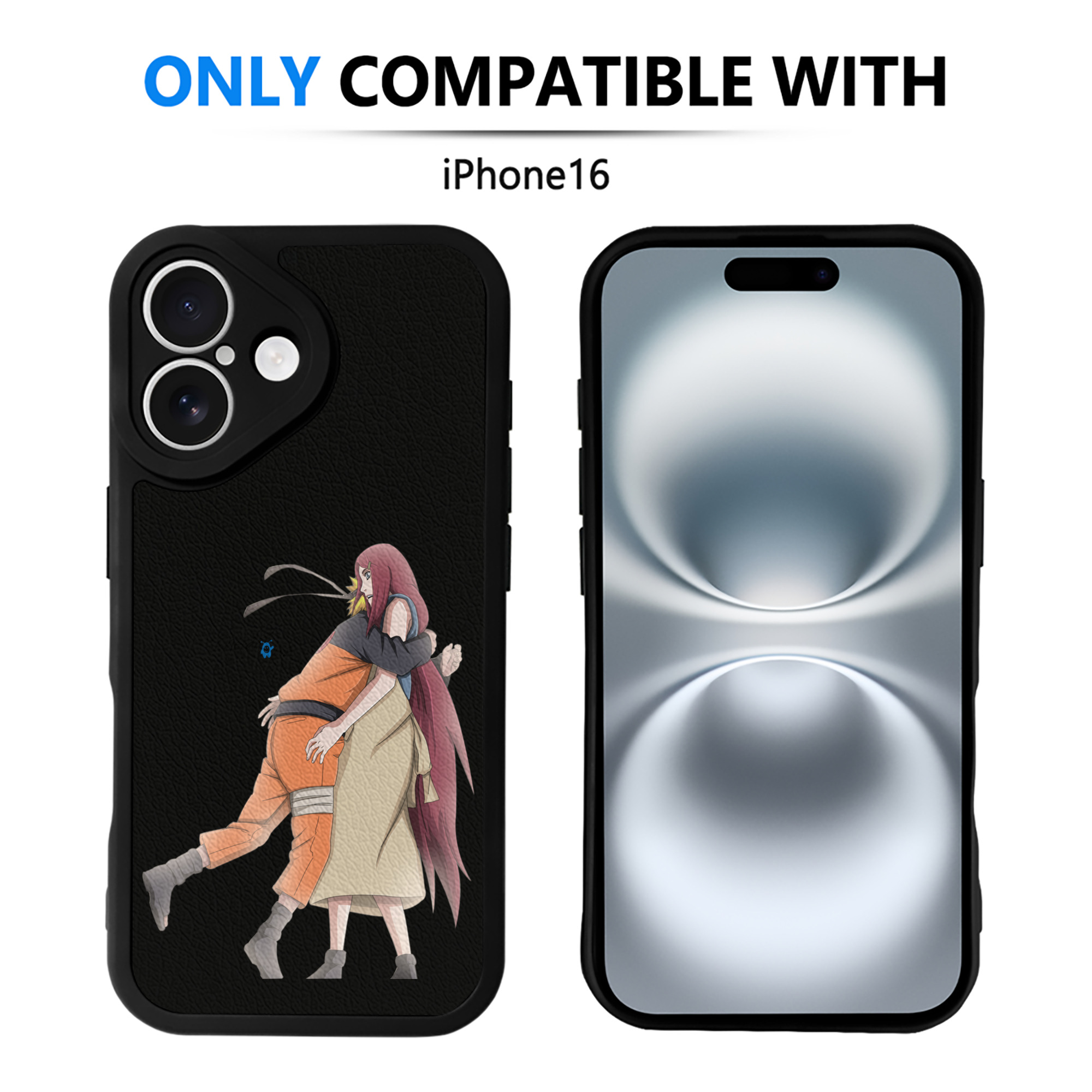 （画像用） NARUTO -ナルト- うずまき ナルト Uzumaki Naruto 【iPhone 16シリーズ対応】シリコンスマホケース（レザー調） 材質：シリコン